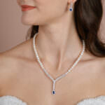 Gerçek Doğal İnci Set - ST035 Lacivert Safir