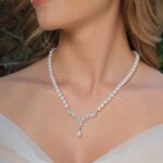 Gümüş ve Beyaz Altın Kaplama Gerçek Doğal İnci Set – ST005