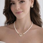 Gümüş Altın Kaplama Gerçek Doğal İnci Set – ST046