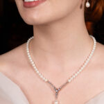 Gümüş ve Rose Altın Kaplama Gerçek Doğal İnci Set – ST025