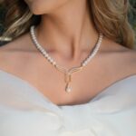 Gümüş ve Altın Kaplama Gram Takılan Gerçek Doğal İnci Set – ST021