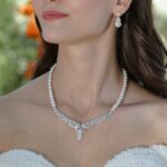 Gümüş ve Beyaz Altın Kaplama Gerçek Doğal İncisiz Set – ST079