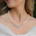 Gümüş ve Beyaz Altın Kaplama Gerçek Doğal İnci Set – ST078